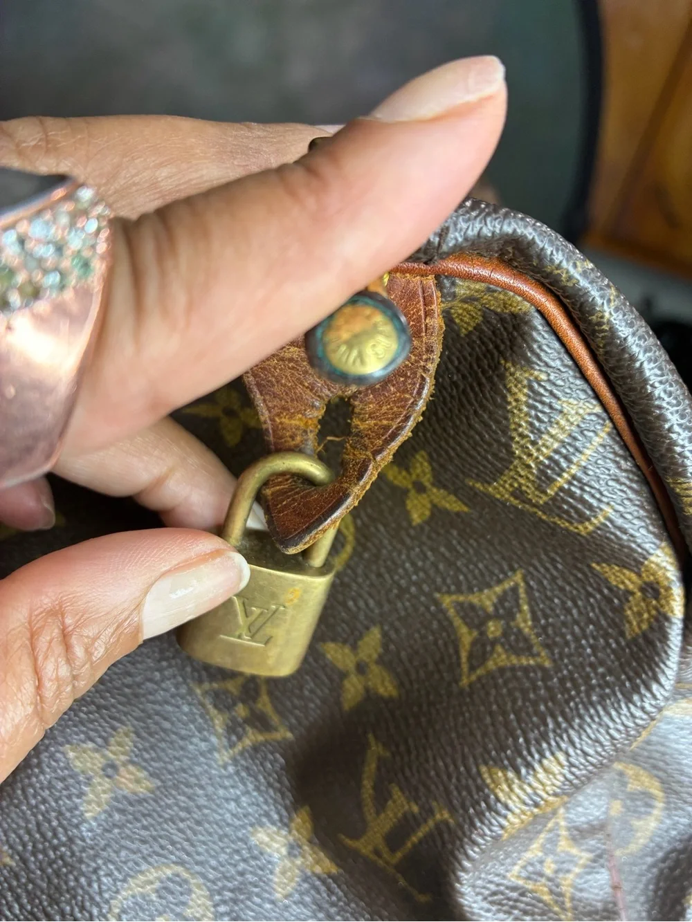 Louis Vuitton speedy 40 Brown/Gold Monogram Travel Duffel
